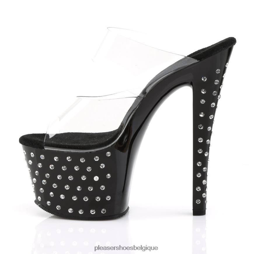 Pleaser Shoes poussière d'étoiles-702 62444323 clair/noir