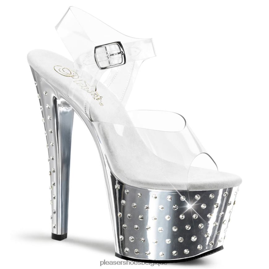 Pleaser Shoes poussière d'étoiles-708 62444292 clair/argent