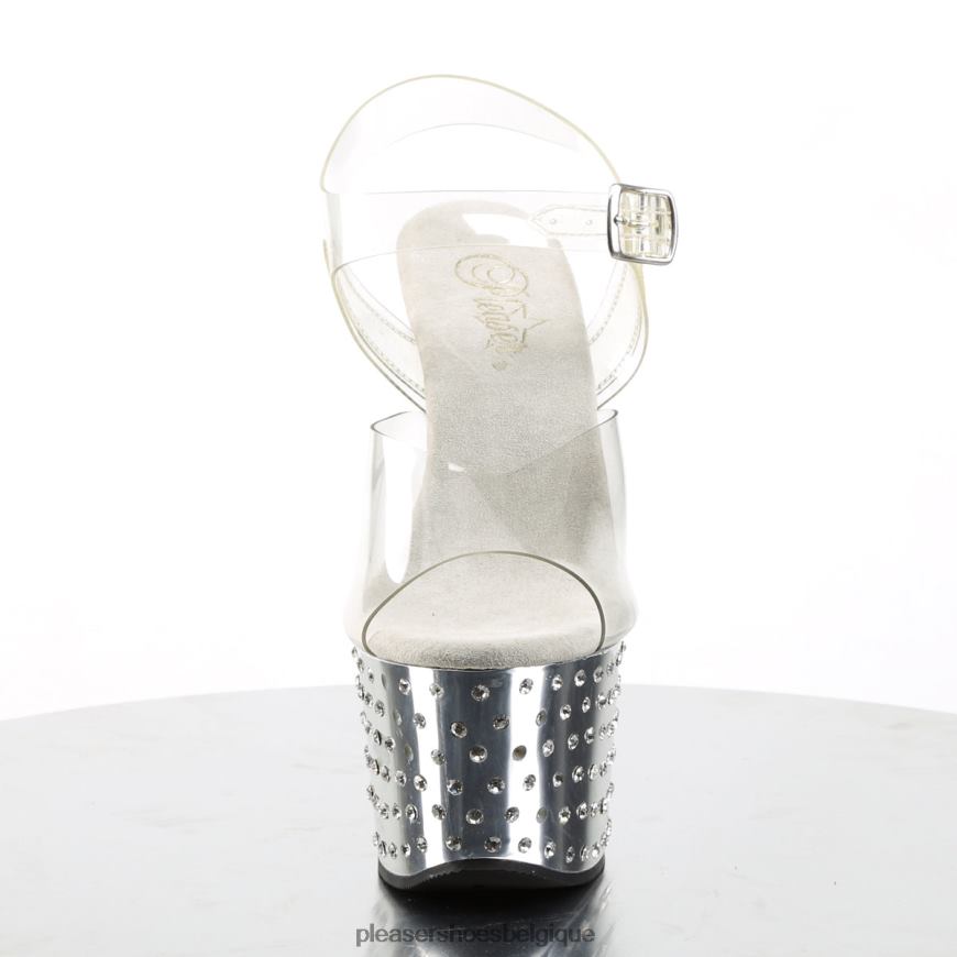 Pleaser Shoes poussière d'étoiles-708 62444292 clair/argent