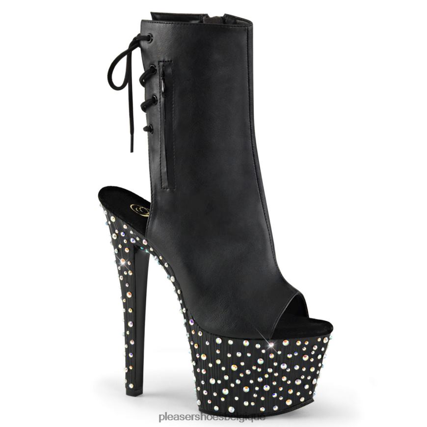 Pleaser Shoes stardance-1018-7 62444512 simili cuir noir/argent