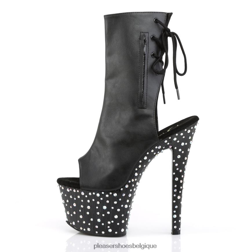 Pleaser Shoes stardance-1018-7 62444512 simili cuir noir/argent