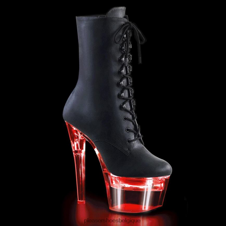 Pleaser Shoes danse flash-1020-7 62444179 simili cuir noir/transparent
