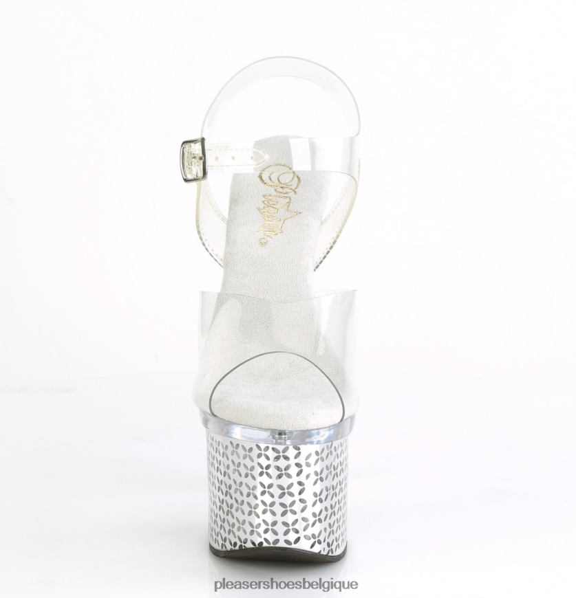 Pleaser Shoes discolite-708flp 62444210 clair/argenté chromé