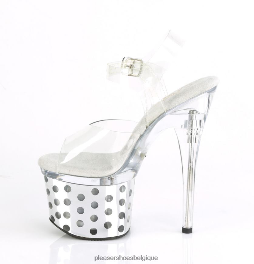 Pleaser Shoes disolite-708dots 62444220 clair/argenté chromé