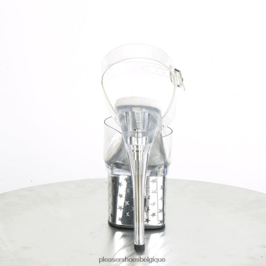 Pleaser Shoes disolite-708star 62444208 clair/argenté chromé