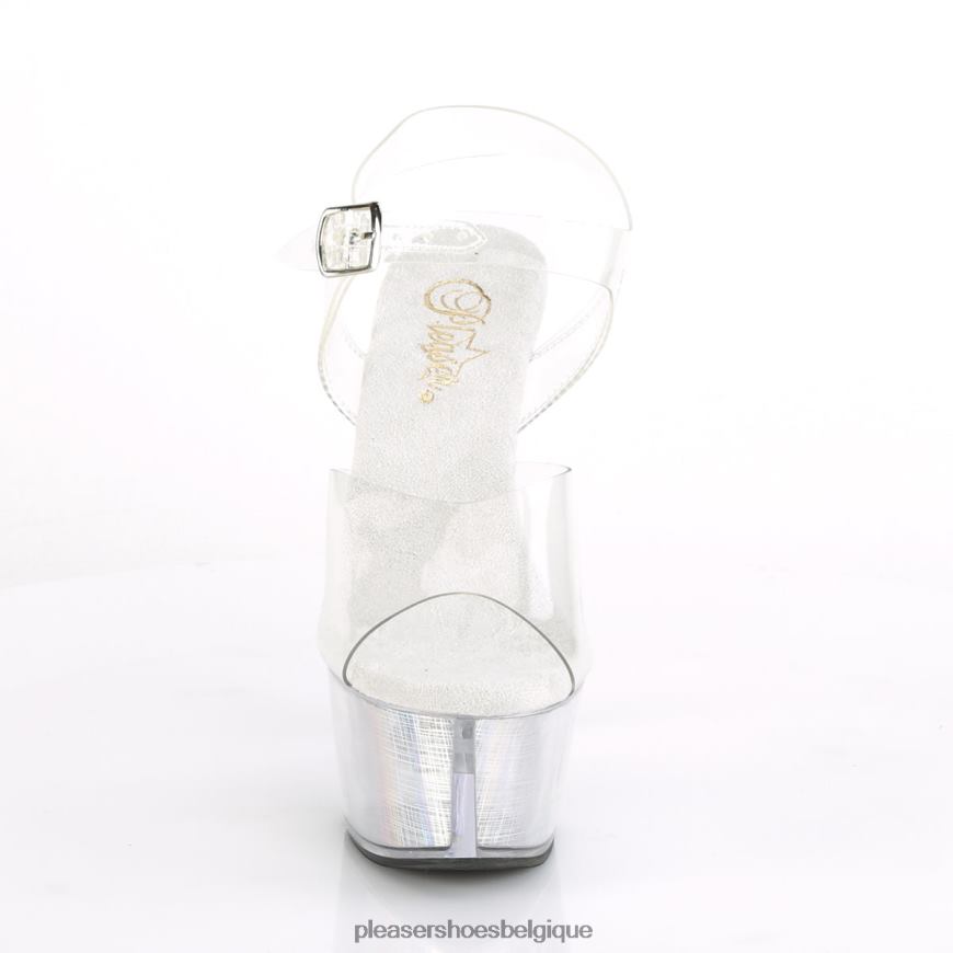 Pleaser Shoes flashdance-608ch 62444188 hologramme clair/argenté