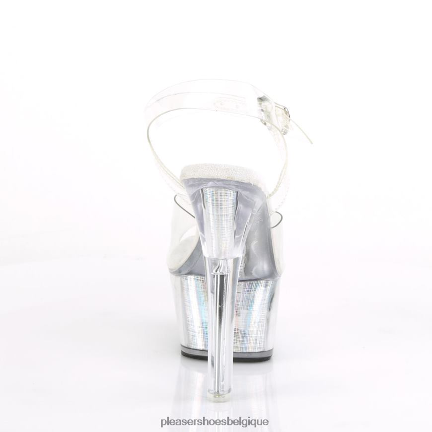 Pleaser Shoes flashdance-608ch 62444188 hologramme clair/argenté