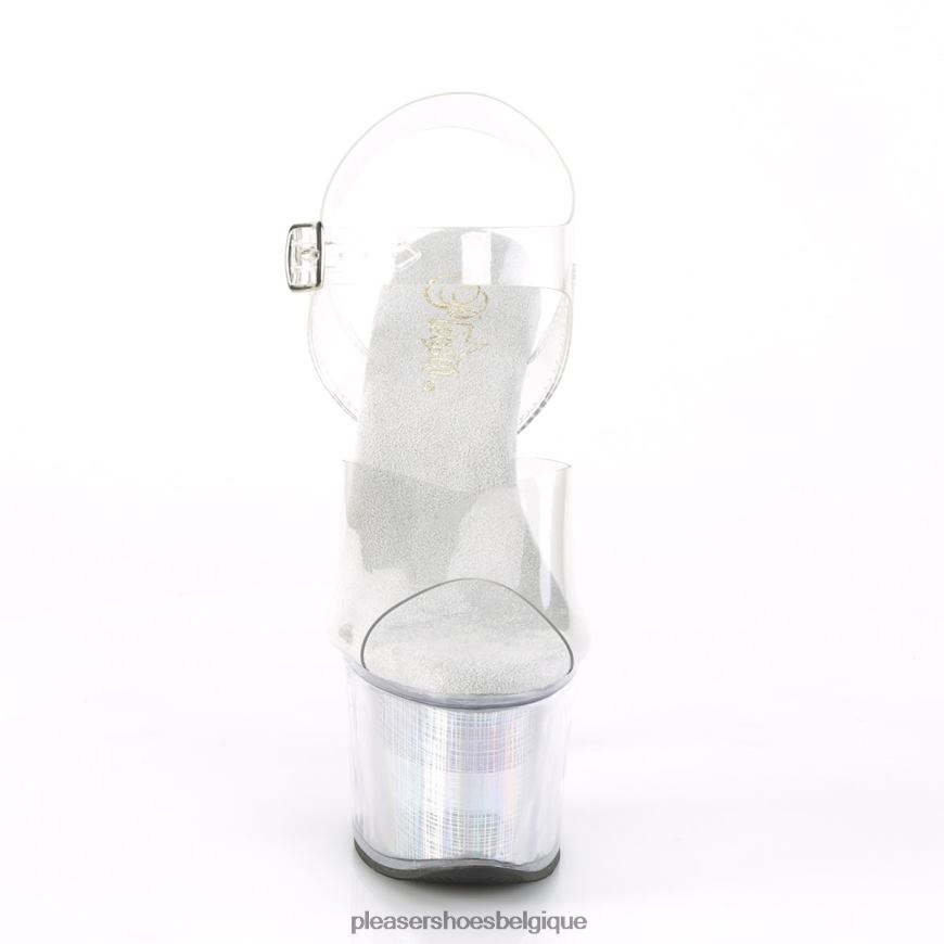 Pleaser Shoes flashdance-708ch 62444212 hologramme clair/argenté