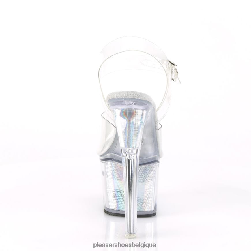 Pleaser Shoes flashdance-708ch 62444212 hologramme clair/argenté