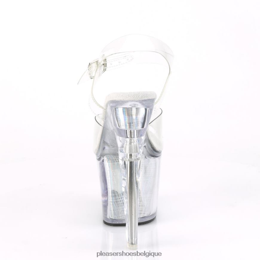 Pleaser Shoes flashdance-708sch 62444205 hologramme clair/argenté