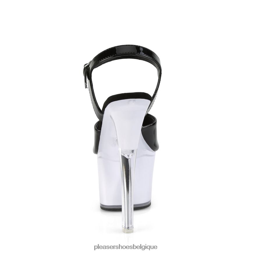 Pleaser Shoes illuminateur-709 62444203 noir blanc